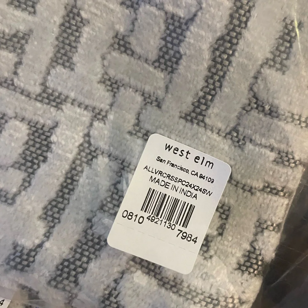 MUST GO! 2 Allover Crosshatch Jacquard Velvet Pillow Cover, 24